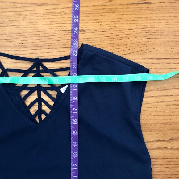 Navy Kaftan Style Top with Fun Detailed Back - Picture 6 of 6